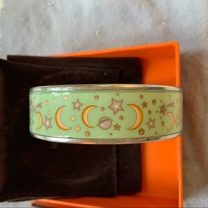 Hermes Cloisonné Star and Moon Celestial Bracelet